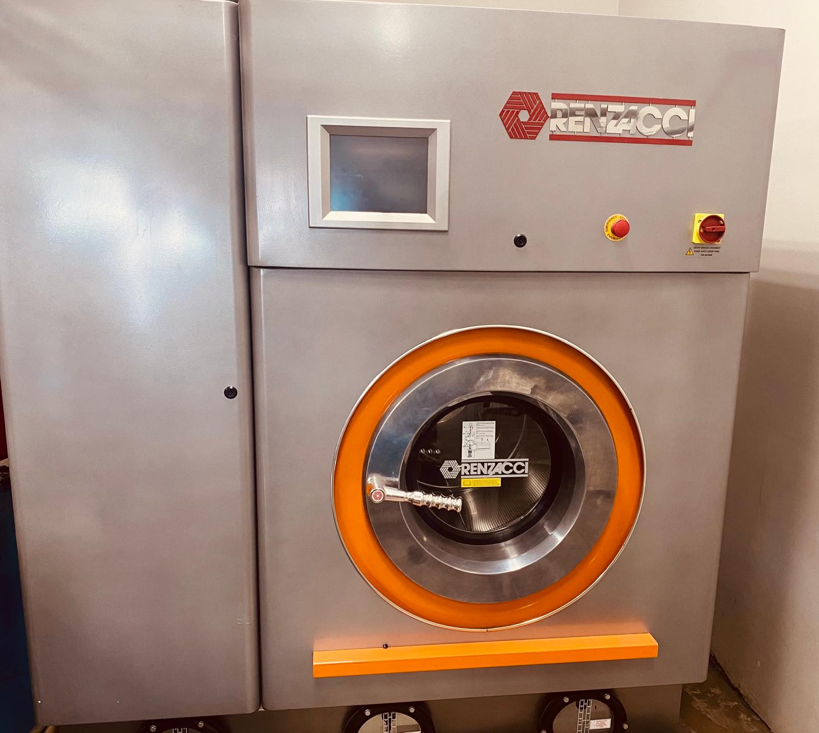 Professional dry cleaning machine used at Beverly Place Cleaners
